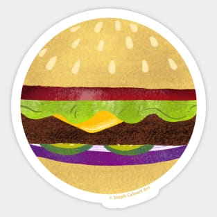 Cool Hamburger Design Sticker